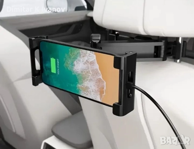 Автомобилна стойка за таблет и телефон, регулируема на 360°, снимка 2 - Аксесоари и консумативи - 52261995