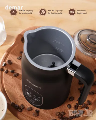 Електрически пенообразувател за мляко SHARDOR, 4 настройки на температурата, 4 в 1 функции, снимка 7 - Други - 49514404