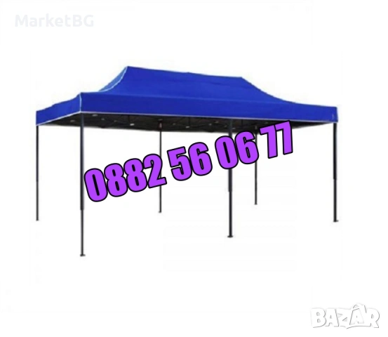Сгъваема градинска шатра 3х6м, шатра хармоника 3х6 м, снимка 3 - Градински мебели, декорация  - 53250894