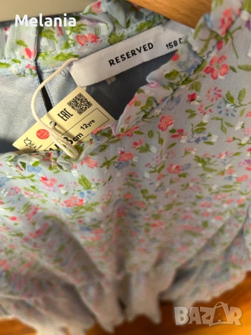  Нежна рокля Reserved, р. 158-164, снимка 5 - Детски рокли и поли - 52300417