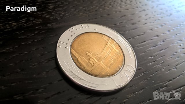 Монета - Италия - 500 лири | 1988г., снимка 1 - Нумизматика и бонистика - 27497966