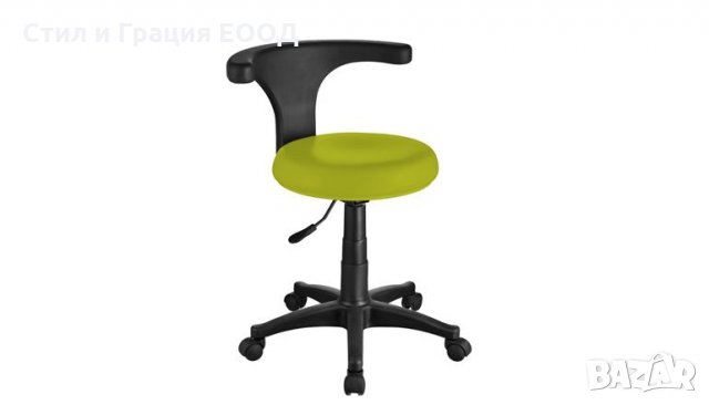 Козметичен стол - табуретка за педикюр Ergo 44/54 см - бяла/сива/зелена, снимка 3 - Педикюр и маникюр - 28044177