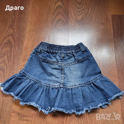 Дънкова пола за млада дама на 3г....4г, снимка 2 - Детски рокли и поли - 52356054