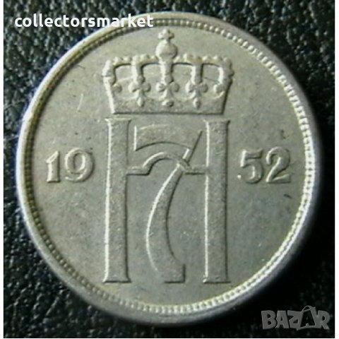 10 йоре 1952, Норвегия, снимка 2 - Нумизматика и бонистика - 28387687