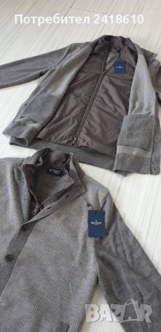 Hackett Nylon Panel Wool Full Zip Mens Size M НОВО! ОРИГИНАЛ! Мъжка Вълнена Жилетка с цял цип!, снимка 1 - Пуловери - 42948921