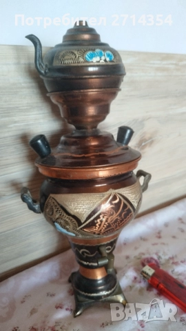 Автентичен  самовар сувенир, снимка 7 - Антикварни и старинни предмети - 52104902