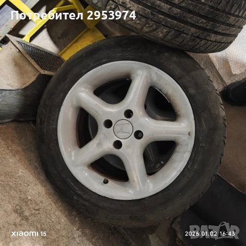 Комплект оригинални джанти за Honda 15" 4x100 + гуми Tigar DOT 21, снимка 7 - Гуми и джанти - 52958299