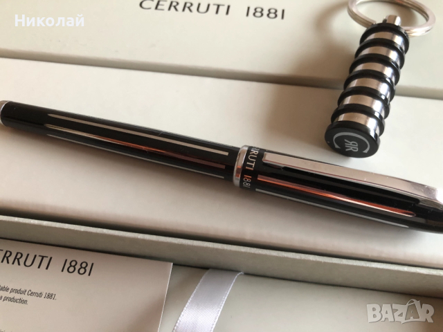 Метален ролер Cherruti 1881 в подаръчна кутия със сертификат + подарък ключодържател  Cherruti 1881, снимка 10 - Ученически пособия, канцеларски материали - 52788490
