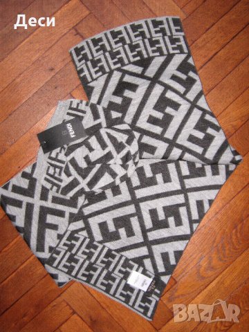 FENDI шал и шапка комплект, снимка 4 - Шалове - 35025217