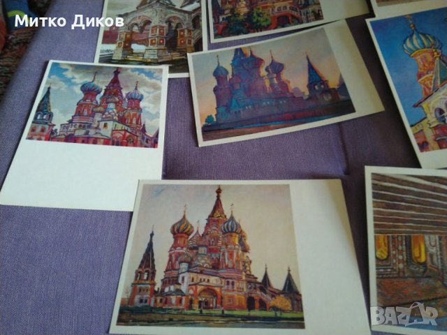 Собор Свети Василий Блажени (Москва) 16 картички в албум от Цесевич 150х105мм 1975г., снимка 16 - Колекции - 43959025