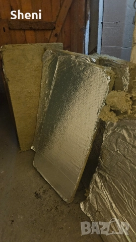 Каменна вата на плочи 5 бр с алуминиево фолио 4 х 50 х 100 см, снимка 5 - Изолации - 52719498