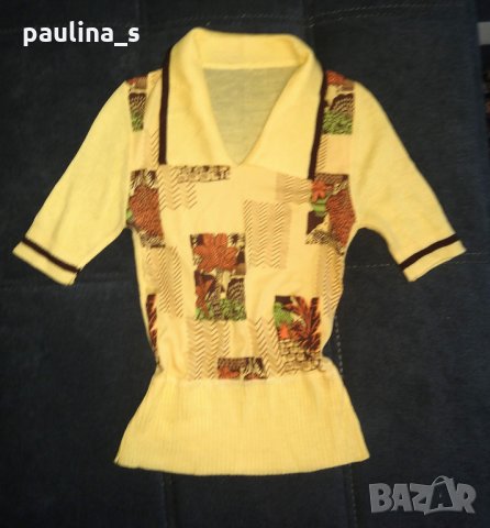 Дамска блузка в жълто / еластична 