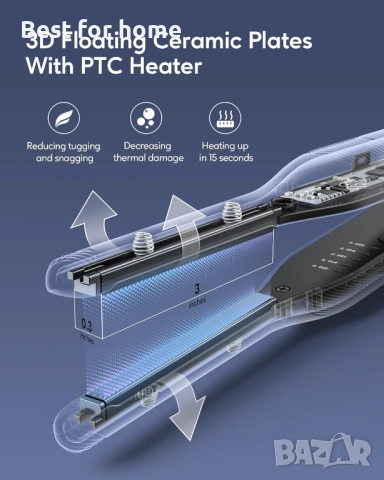  stylocks Мини преса  за къса коса,  5 температурни настройки, снимка 4 - Преси за коса - 51485408