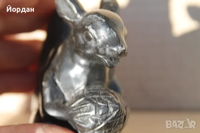 Фигурка от черен камък, снимка 9 - Колекции - 47511446