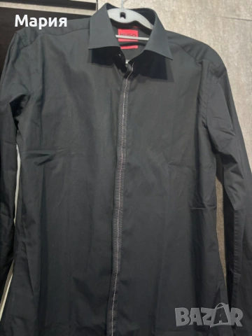 Мъжка риза, черна- Slim Fit, снимка 3 - Други - 52358800