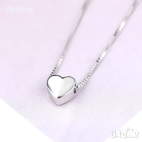 Стоманено Колие с Висулка Сърце, снимка 1