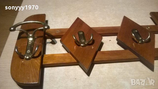 красива дървена закачалка-56х26см-внос швеицария, снимка 10 - Колекции - 26476679