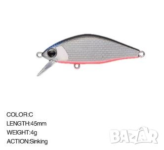 Воблер за пъстърва  за бързотечаща вода45mm, 4.0gr, 4,5cm trout wobbler lure, снимка 3 - Въдици - 38276910