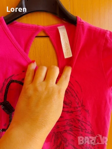 Красива детска тениска с пайети в розово , снимка 8 - Детски тениски и потници - 41551420