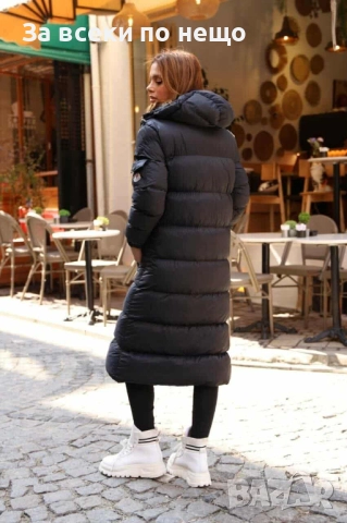 Дамско Дълго Зимно Яке С Качулка - 2 Налични Цвята Код I_194, снимка 2 - Якета - 52269625