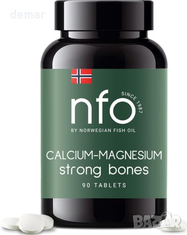 NFO калций-магнезий [90 таблетки], норвежки натурален комплекс, снимка 1 - Хранителни добавки - 43429275
