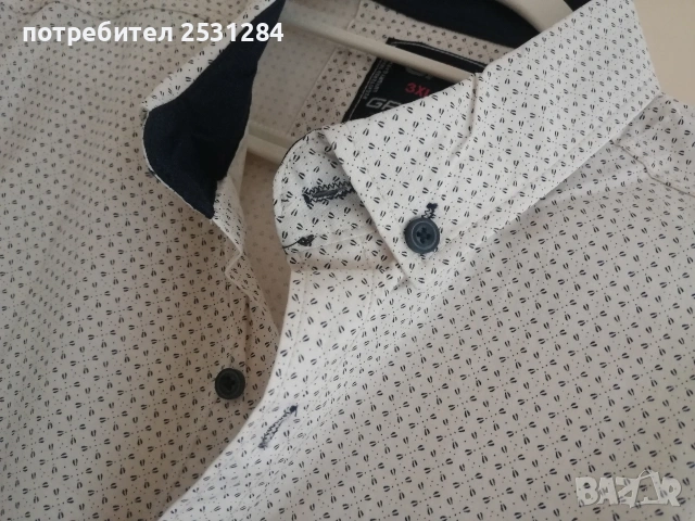 Нова мъжка бежова риза, размер  Л / ХЛ , размер L / XL, снимка 6 - Ризи - 52116600