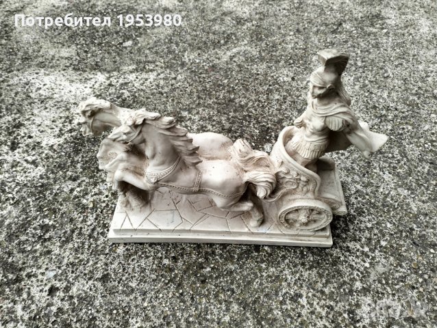 Римска колесница с гладиатор, снимка 1 - Антикварни и старинни предмети - 43998398
