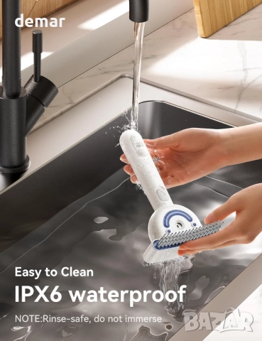 Четка за кучета FEELNEEDY за груминг, двустранна, акумулаторна, IPX6, снимка 8 - За кучета - 52432438