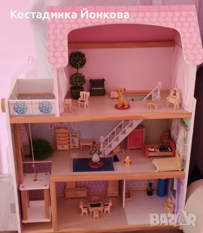 дървена къща за кукли, снимка 2 - Образователни игри - 51090749