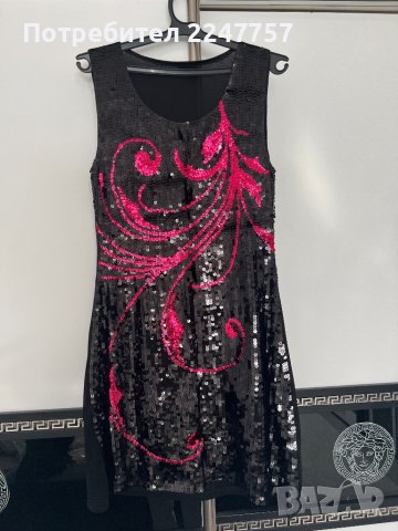Къса рокля на пайети размер S, снимка 1