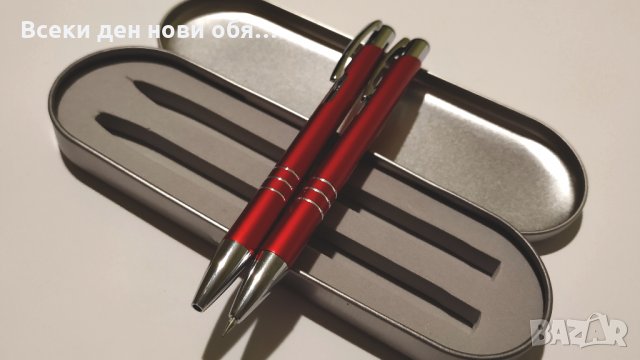 Луксозен комплект - химикал и тънкописец в метална кутия , снимка 4 - Други - 28898116