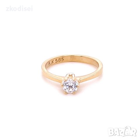 Златен дамски пръстен 1,98гр. размер:49 14кр. проба:585 модел:21895-2