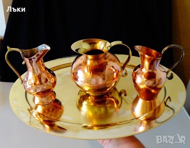 Бронзов поднос,плато,39 см.,730 гр.,маркиран. , снимка 5 - Антикварни и старинни предмети - 28237077