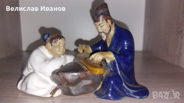 Ръчно изработена китайска фигурка  Керамична. Shiwan Mudman.Отлично състояние., снимка 4 - Колекции - 43188191