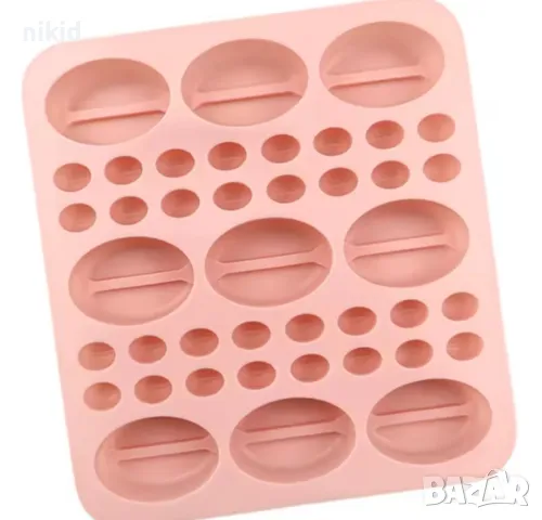 Големи малки зърна кафе силиконов молд форма фондан шоколад гипс сапун декор, снимка 3 - Форми - 49756882