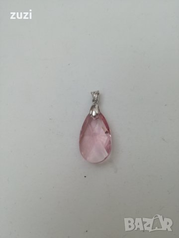 Сребърен комплект с розов цирконий, сребро проба 925 , снимка 3 - Обеци - 38340656