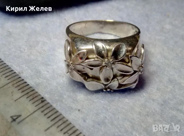 ТОКАШ - ПРЕЛЕСТЕН ФЛОРАЛЕН СКЪПОЦЕНЕН СРЕБЪРЕН ПРЪСТЕН СРЕБРО 925 TOKASH с ИСКРЯЩИ ЦИРКОНИ 13782, снимка 7 - Пръстени - 49913282