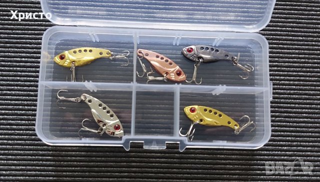 Оферта! 5бр нови цикади,блесни, клатушки за спининг риболов на щука кефал костур, бяла риба,пъстърва