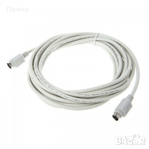 Удължител кабел разклонител PS / 2 за клавиатура мишка мъжка към женска 6 пинов за компютър лаптоп т, снимка 4 - Кабели и адаптери - 26438467