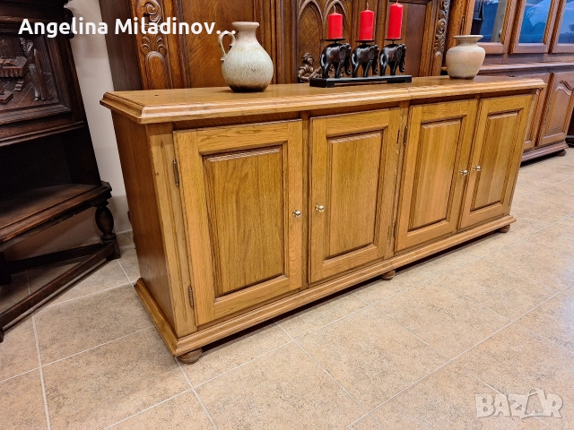 Луксозен комод, скрин, бюфет, шкаф дъб, снимка 4 - Шкафове - 52711960