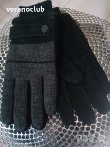 Мъжки ръкавици Естествена кожа и текстил Фрумоас