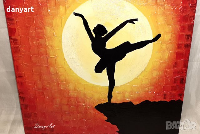 Авторска картина Балерина, снимка 2 - Картини - 32649391