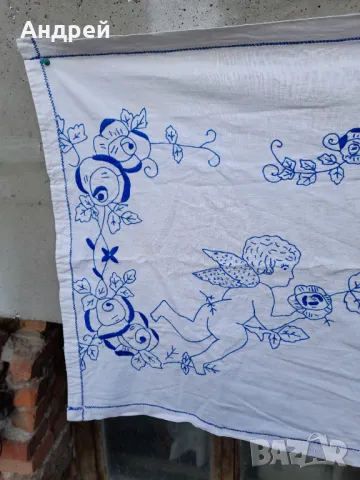 Старинен бродиран ковьор,покривка за стена #281, снимка 3 - Антикварни и старинни предмети - 47850983