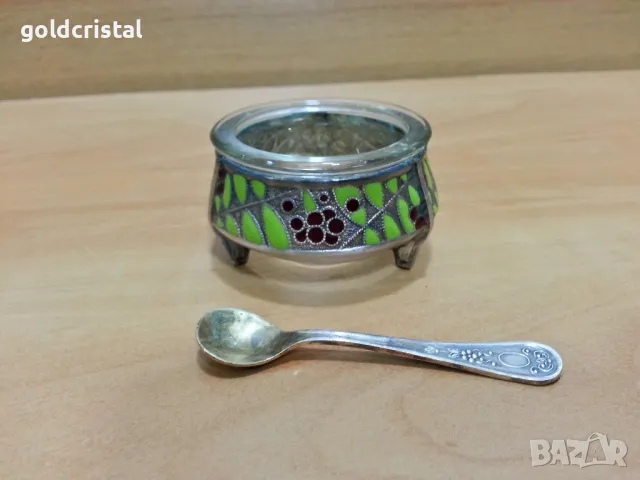 стар руски съд за хайвер , снимка 2 - Антикварни и старинни предмети - 49329276