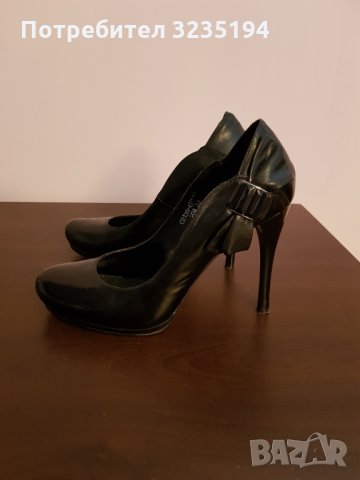 Basconi черни обувки, снимка 3 - Дамски обувки на ток - 34861672