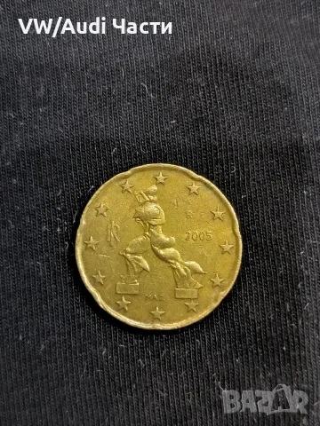 Монета 20 евро цента Италия 2005г. минт 20 Euro Cent Italy