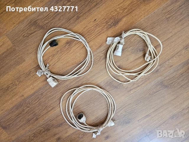 Кабел удължител 5м, разклонител 7м, 3м, 2м, двоен троен петорен, цена за всеки