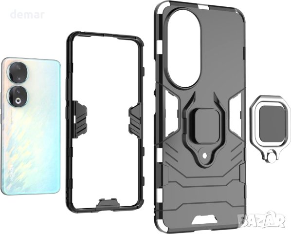 Калъф за телефон Honor 90 от военен клас със стойка, син, снимка 5 - Калъфи, кейсове - 43036703