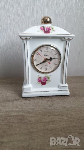 Стар настолен порцеланов кварцов часовник, снимка 2 - Антикварни и старинни предмети - 43049270