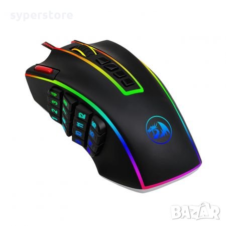 Мишка Геймърска Лазерна USB Redragon Legend Chroma M990RGB-BK 16400DPI, 24btns RGB Gaming mouse , снимка 1 - Клавиатури и мишки - 32388711